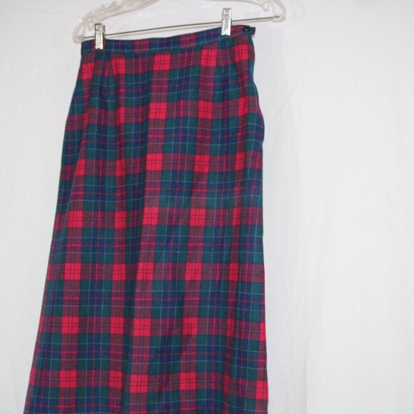 Pendleton Women's Plaid Virgin Wool Skirt Pencil Shape Size 10 Waist 28 inches - Picture 3 of 8